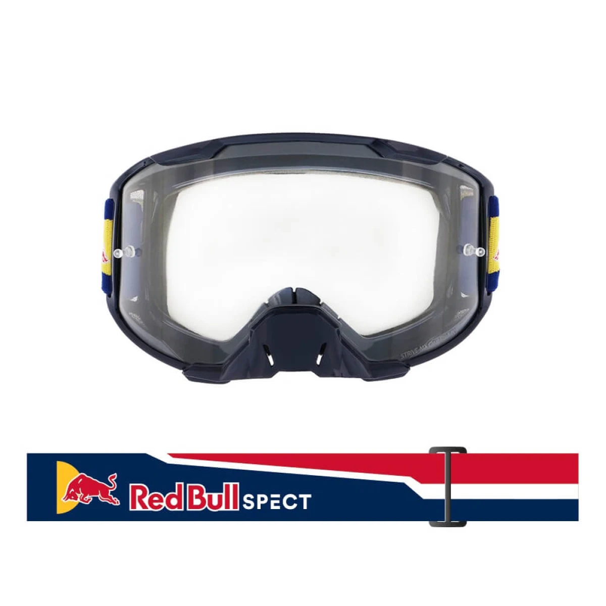RedBull Spect Strive tmavo modré matné, číre plexi · záber 2