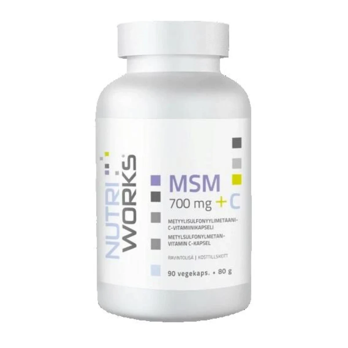 NutriWorks MSM 700mg + C 90 kapslí · záber 1