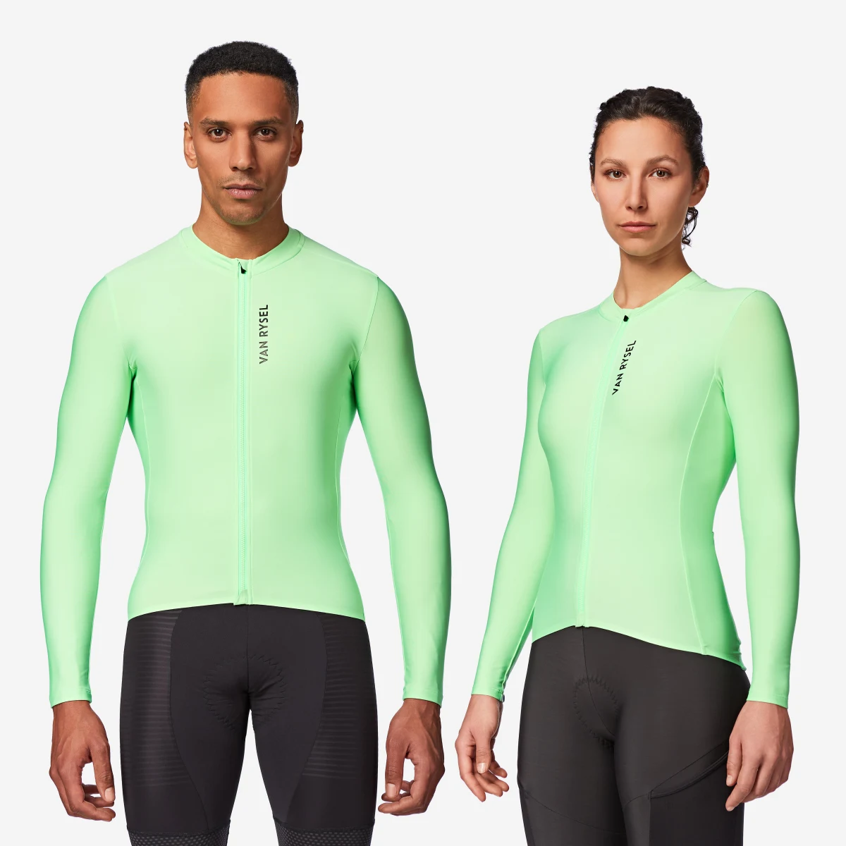 VAN RYSEL Unisex cyklistický dres RCR 2 dlhý rukáv zelený M · záber 1