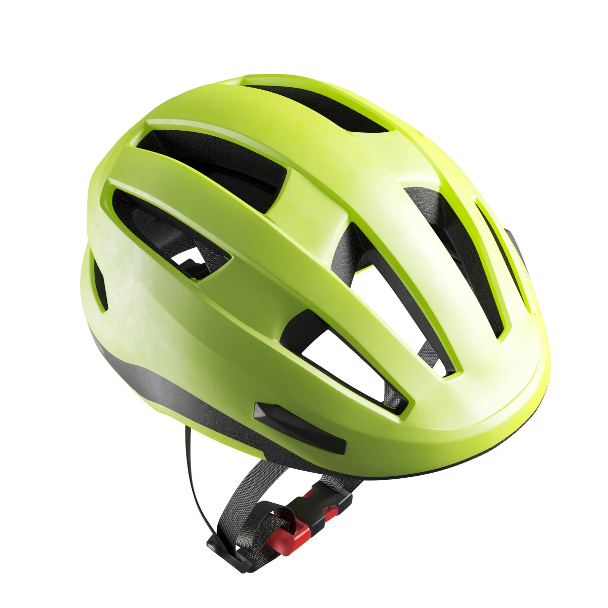 BTWIN Prilba na mestský bicykel 500 žiarivo žltá 53-57 cm · záber 1