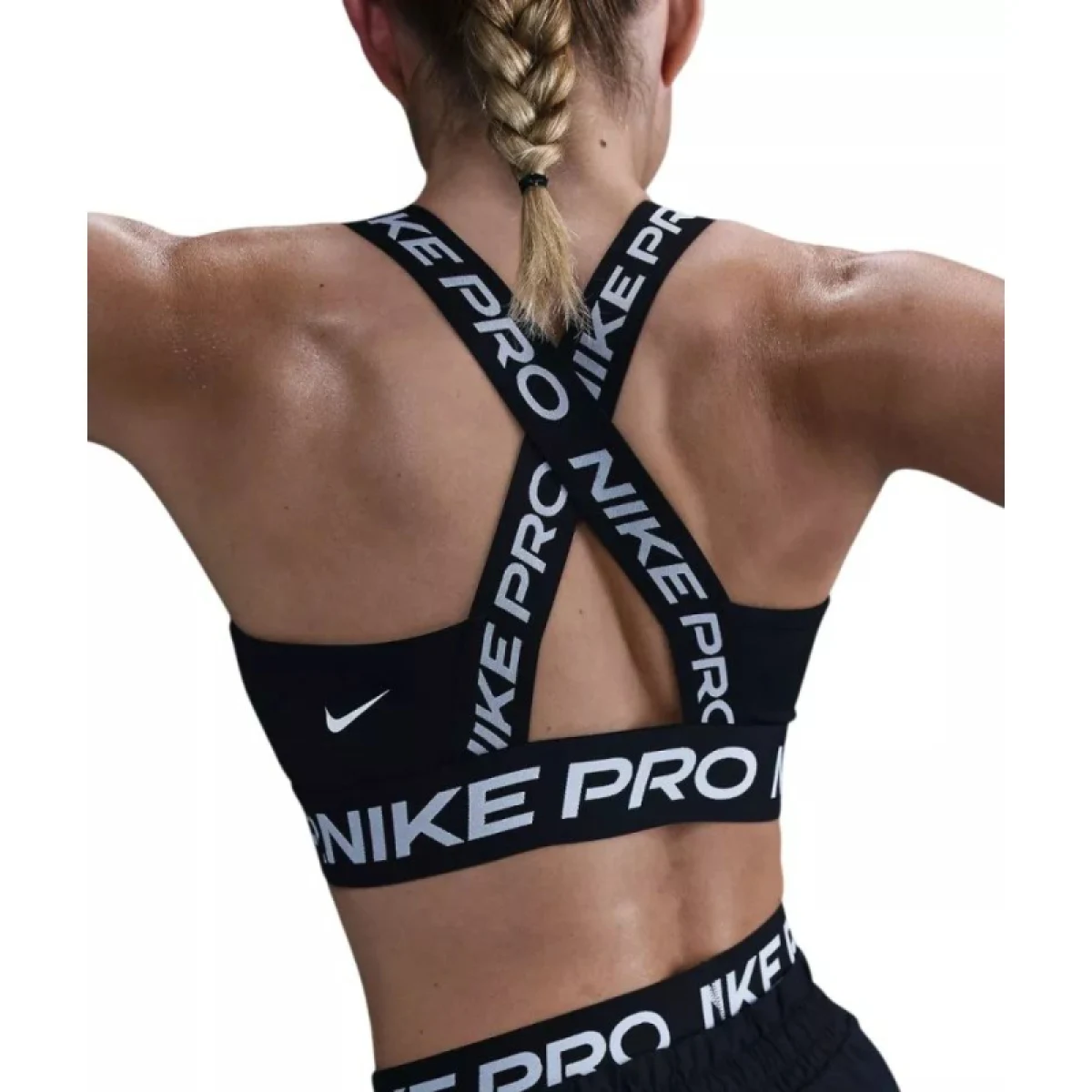 Dámska tréningová športová podprsenka NIKE PRO W NP BRA TT BLACK BLACK WHITE · záber 2