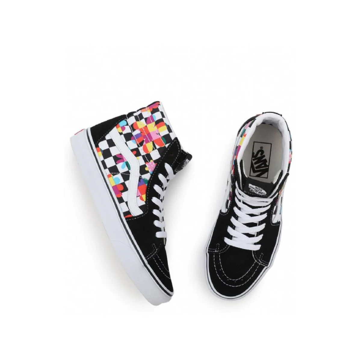 Dámská vycházková obuv VANS UA SK8-HI (Floral Checkerboard) black true white · záber 4