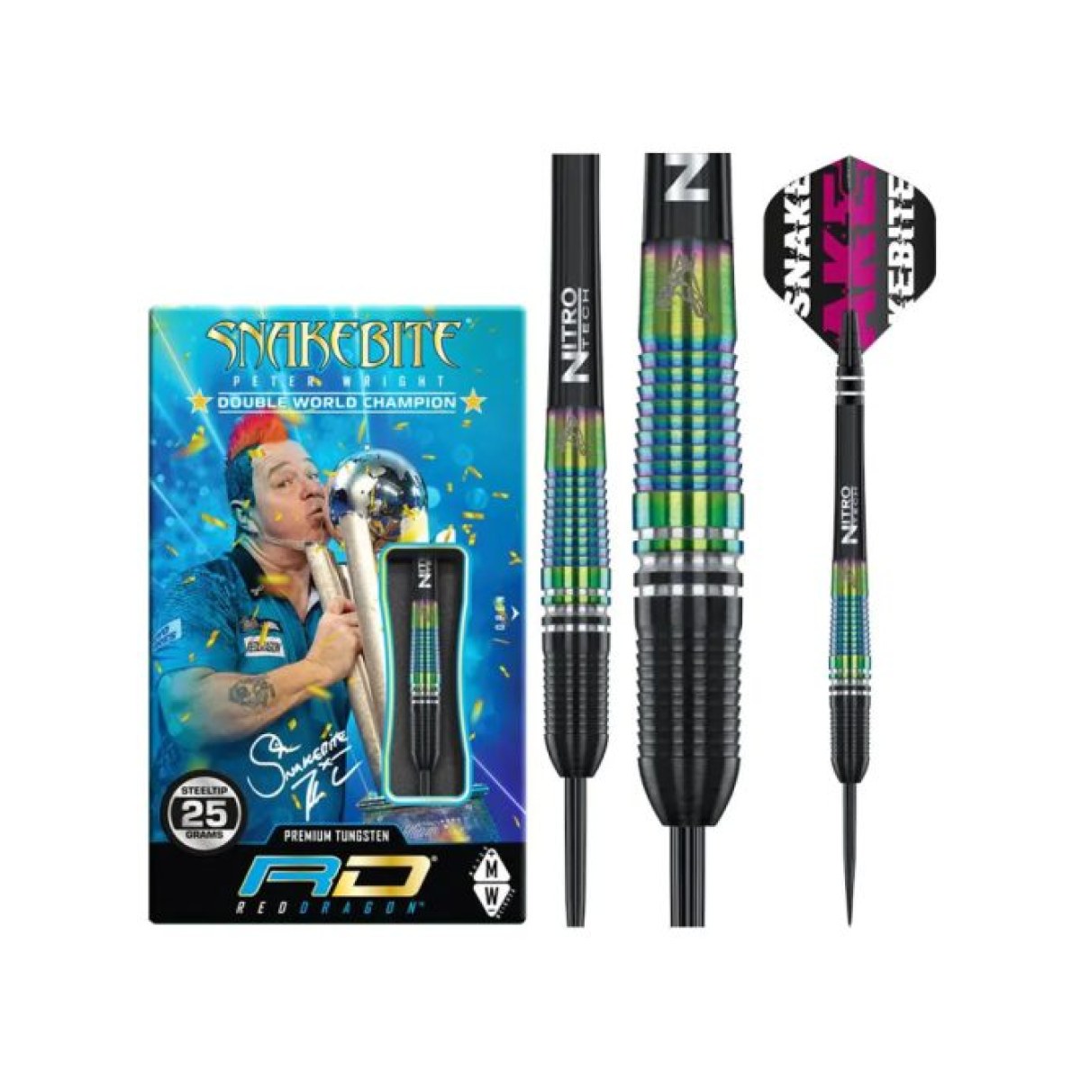 Dart szett Red Dragon steel Peter Wright World Champion Torpedo SE 25g 90% gravírozott · záber 2