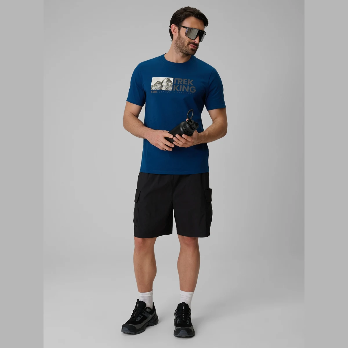 T-shirt regular s potlačou pánsky - tyrkysový - Farba: tyrkysová | Pohlavie: Pánske · záber 6