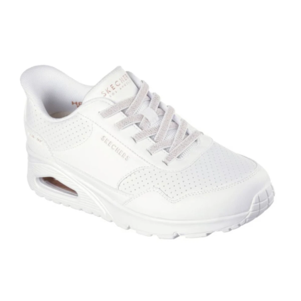 Dámska rekreačná obuv SKECHERS Uno Banksia Luxe Slip-Ins W white · záber 1