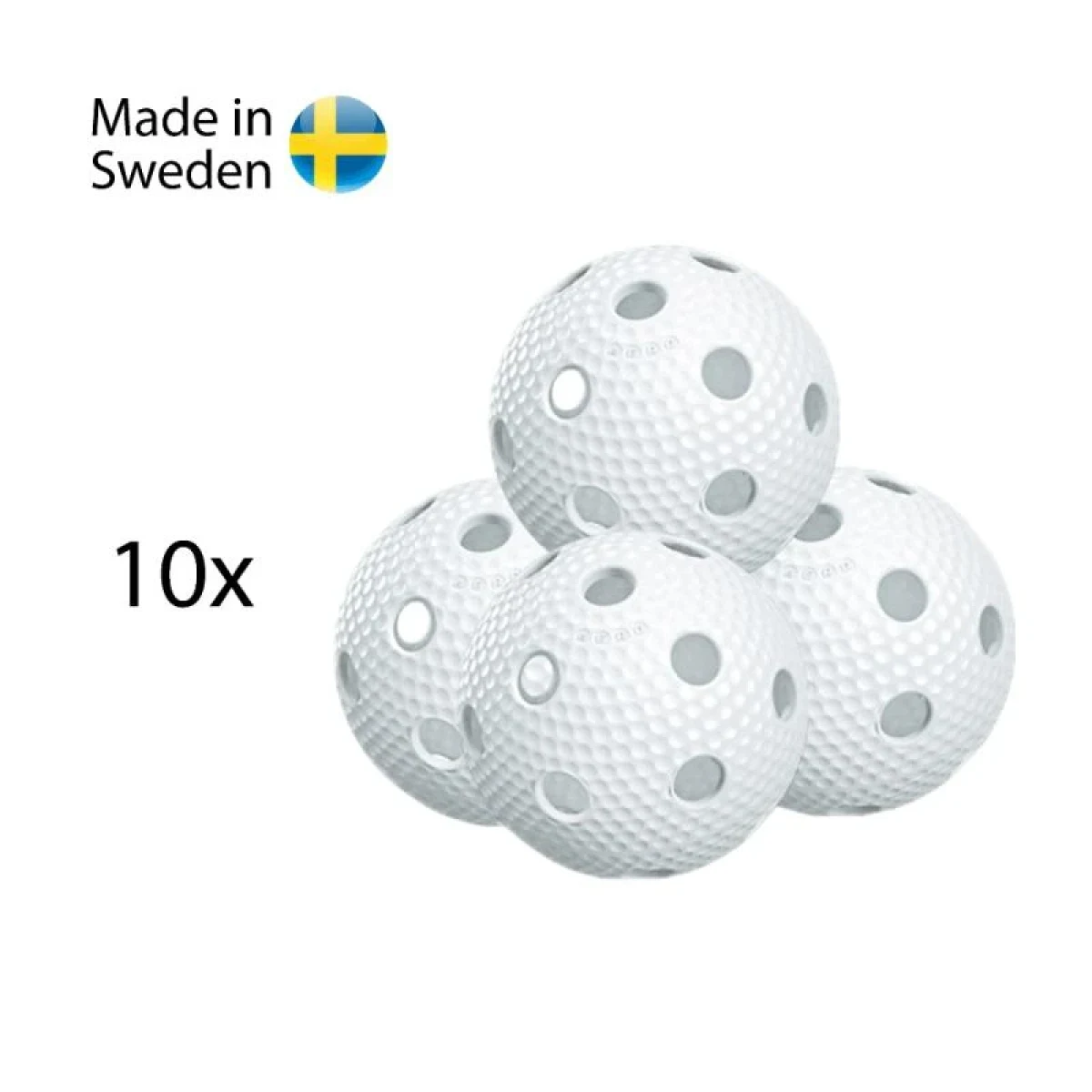 Salming Aero Ball 10-pack, white · záber 1