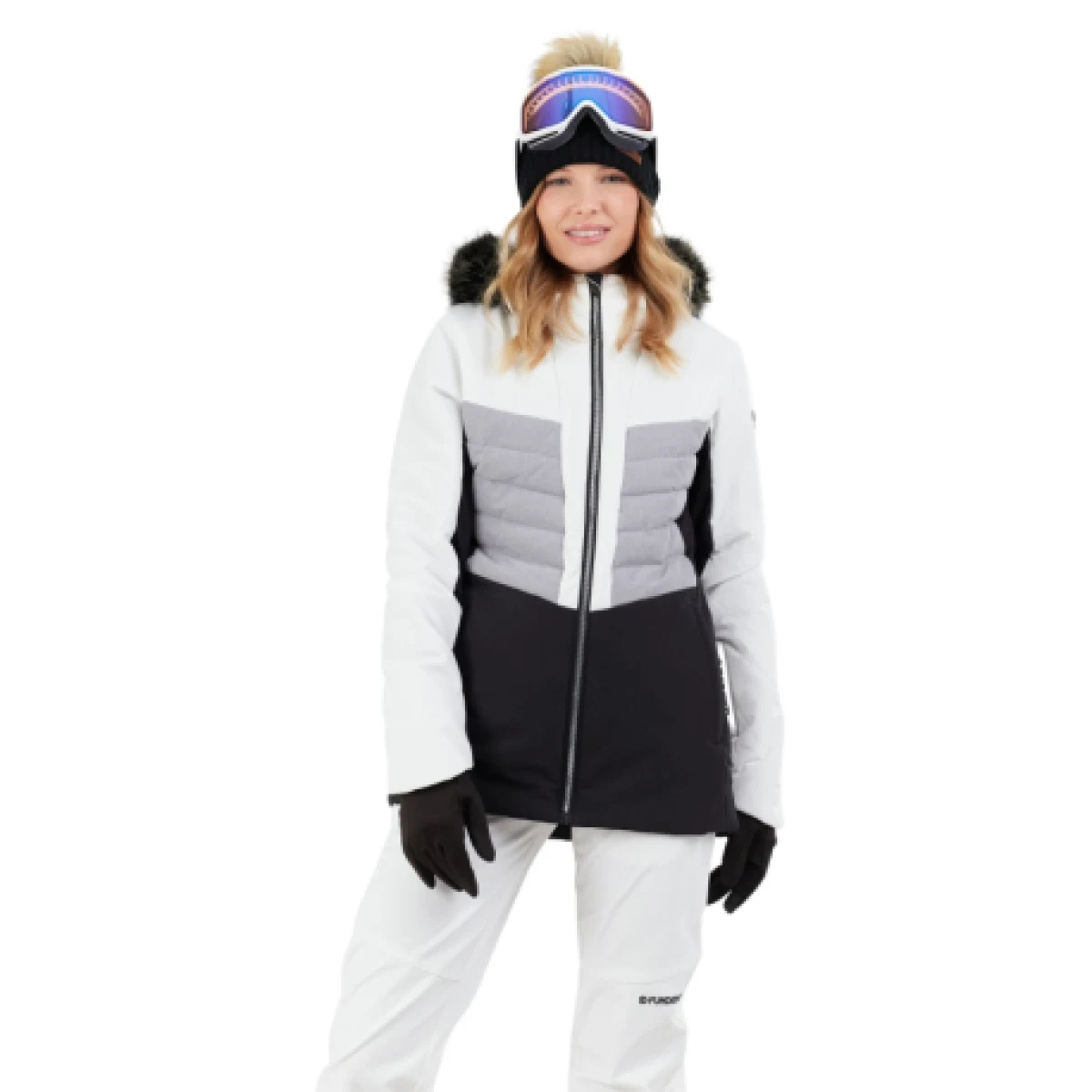 Dámská lyžařská bunda FUNDANGO Salina Padded Jacket-100-white · záber 1