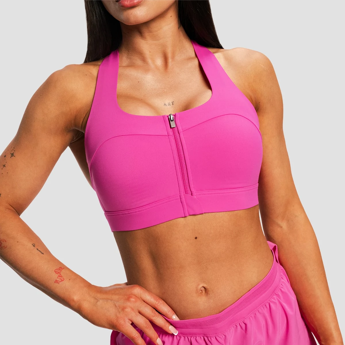 GymBeam Women‘s Pulse X Running Sports Bra Purple - Veličina: XS | Boja: Purpurna | Težina: 0,0973 g | Pakiranje: 50 · záber 3