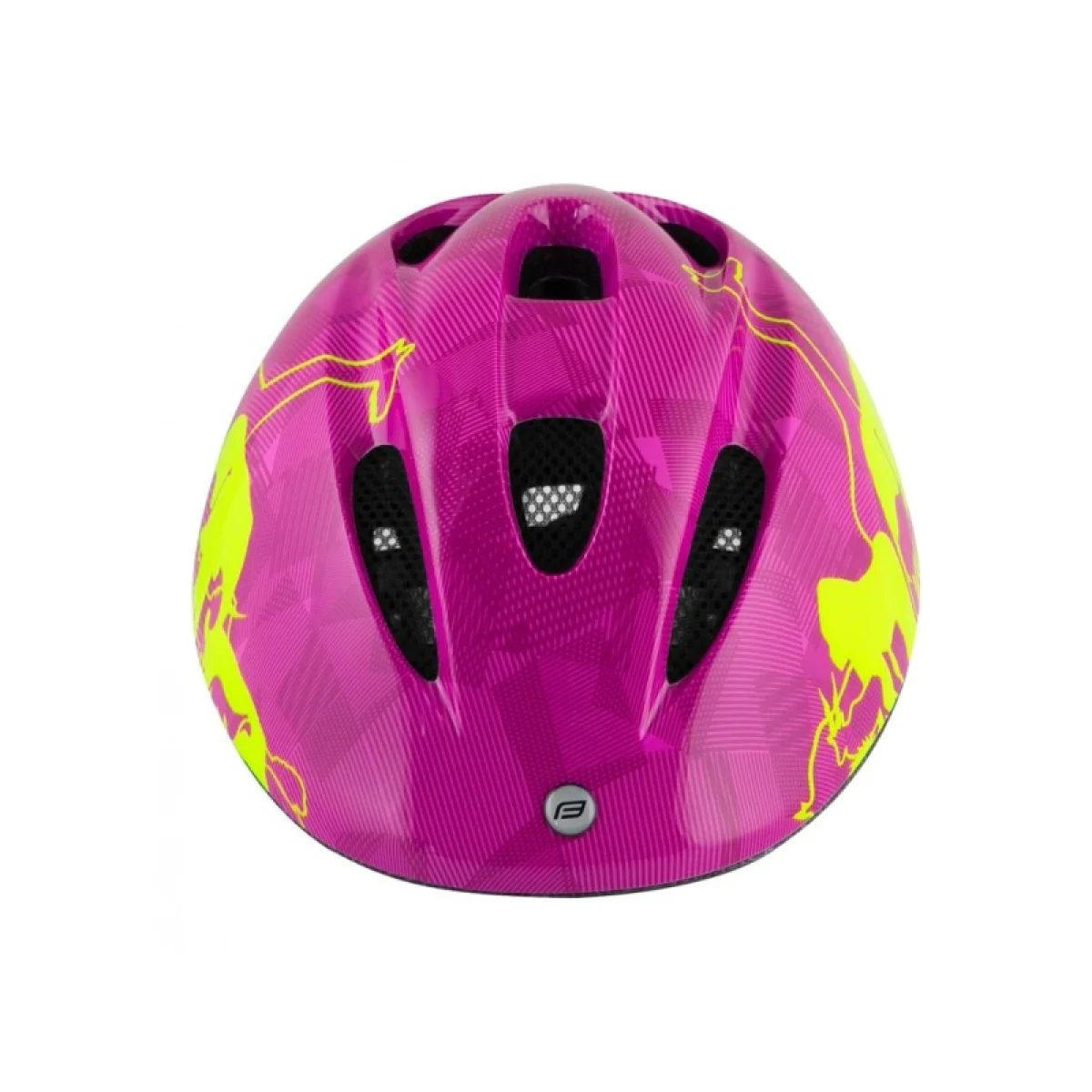 Detská cyklistická prilba FORCE dětská helma Fun Animals fluo růžová · záber 2