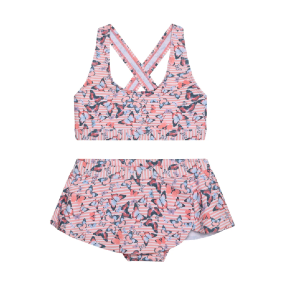 Lány fürdőruhák COLOR KIDS Bikini W. Skirt, AOP-5077-Coral Blush · záber 1