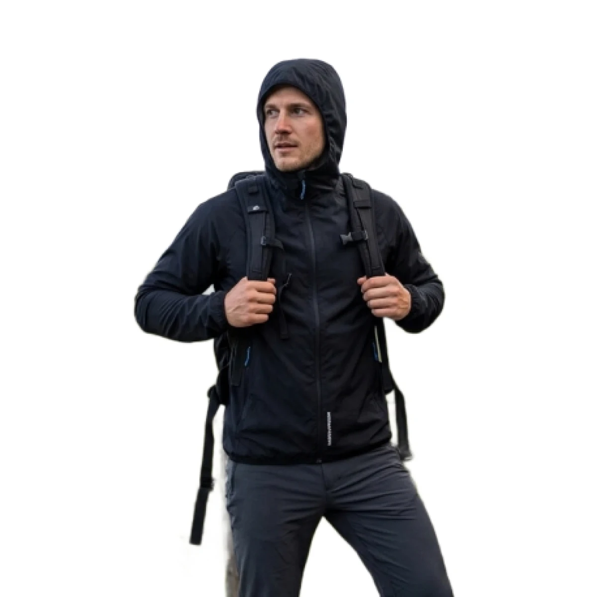 Pánska turistická bunda s kapucňou NORTHFINDER BENEDICTO-269black · záber 1