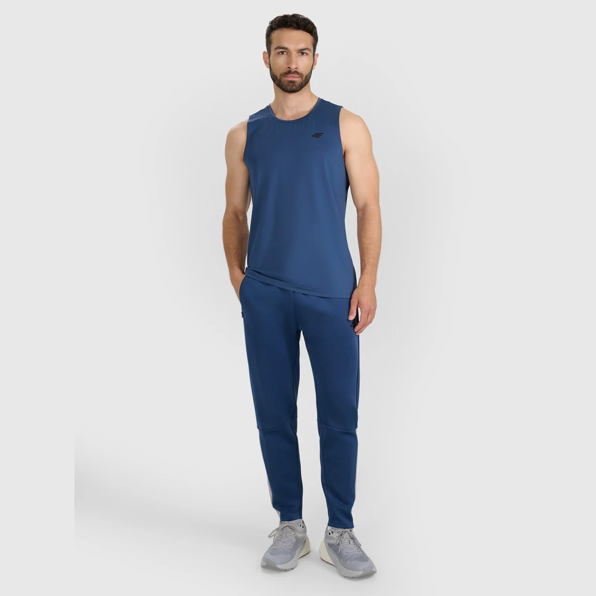 Pánský rychleschnoucí tréninkový tank top - tmavě modrý · záber 2