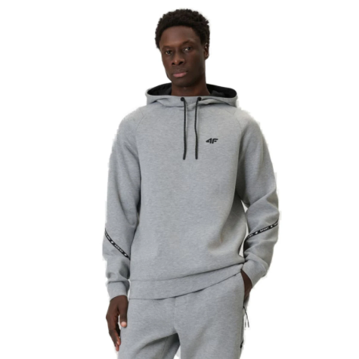Pánská mikina s kapucí 4F SWEATSHIRT M2238-27M-COLD LIGHT GREY MELANGE · záber 3