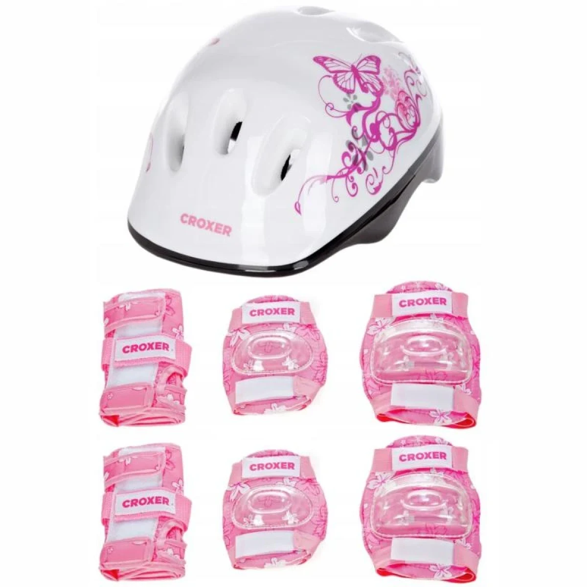 Croxer Silky Fibre pink sada chráničů a přilby · záber 1