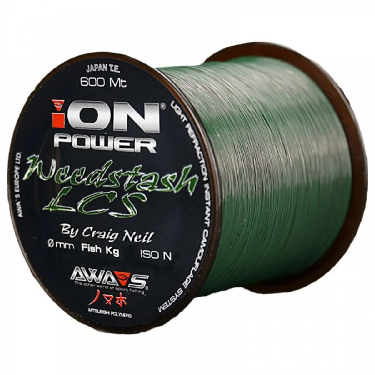 AWA´S Ion Power Weedstash LCS 600m priemer 0,309mm, nosnosť 11,90kg · záber 1