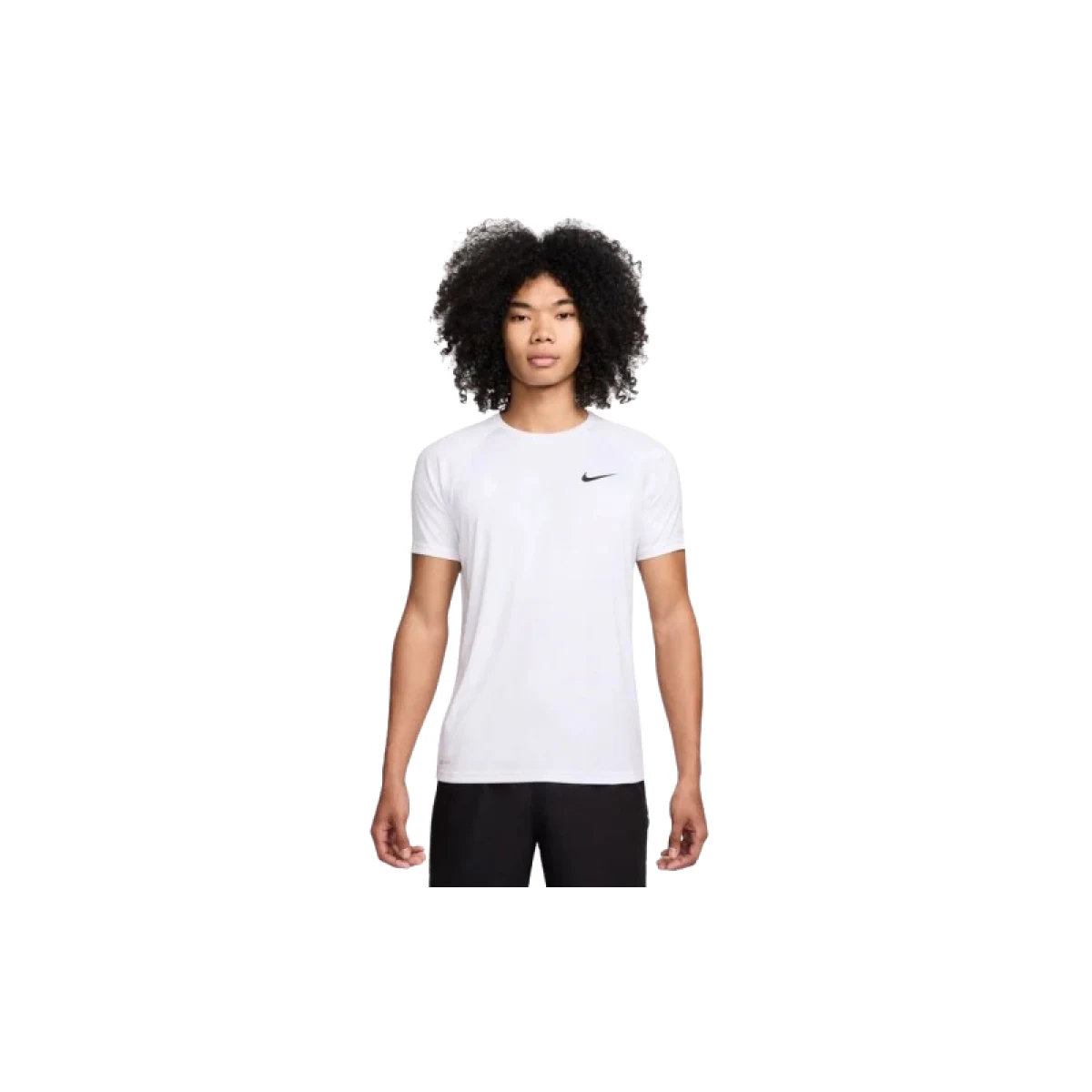 Pánske tréningové tričko s krátkym rukávom NIKE SWIM ESSENTIAL WHITE-WHITE · záber 2