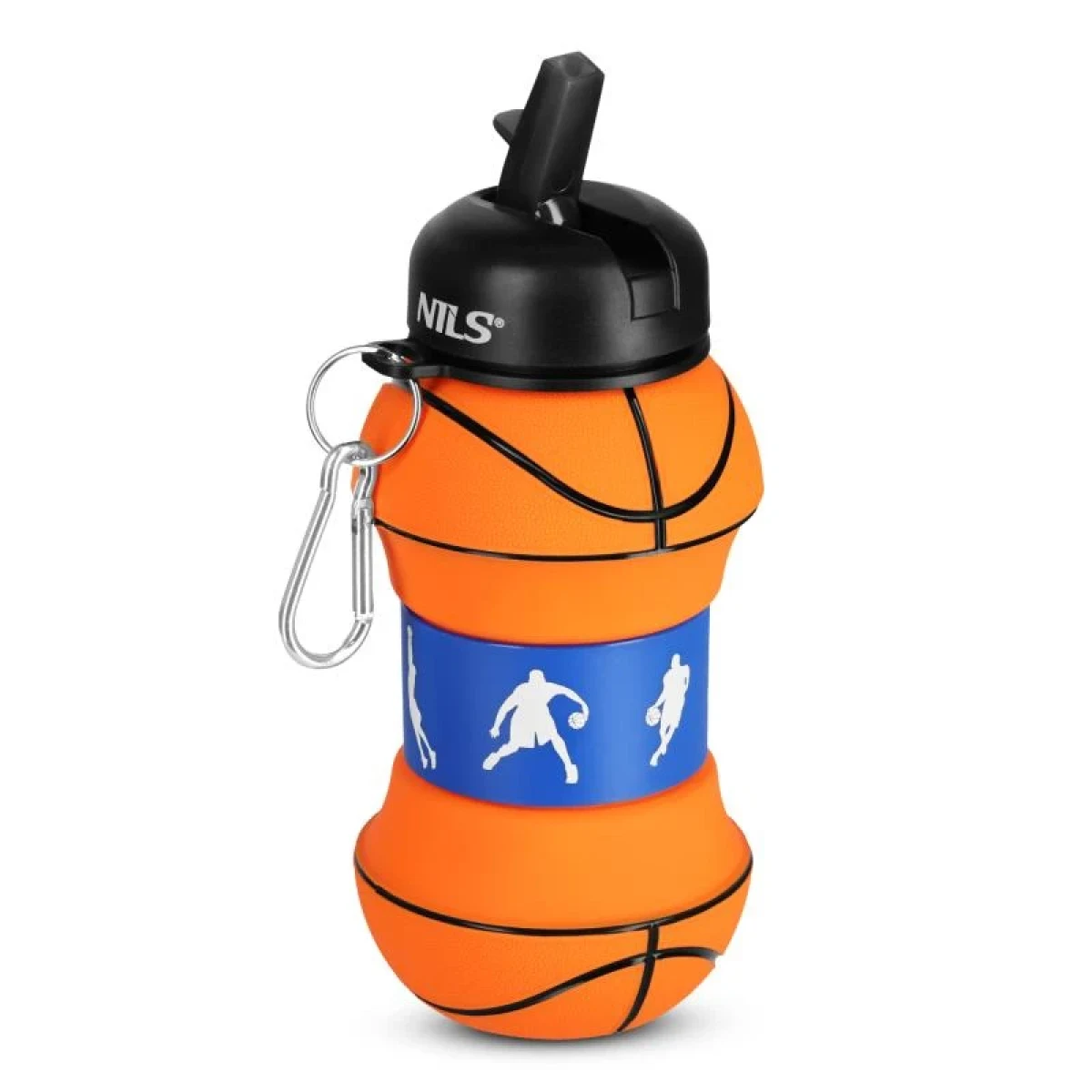 Nils Skládací silikonová láhev Camp NC4104 550ml basketbal · záber 1