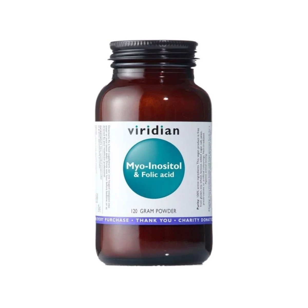 Myo-Inositol s kyselinou listovou Viridian 120 g · záber 1