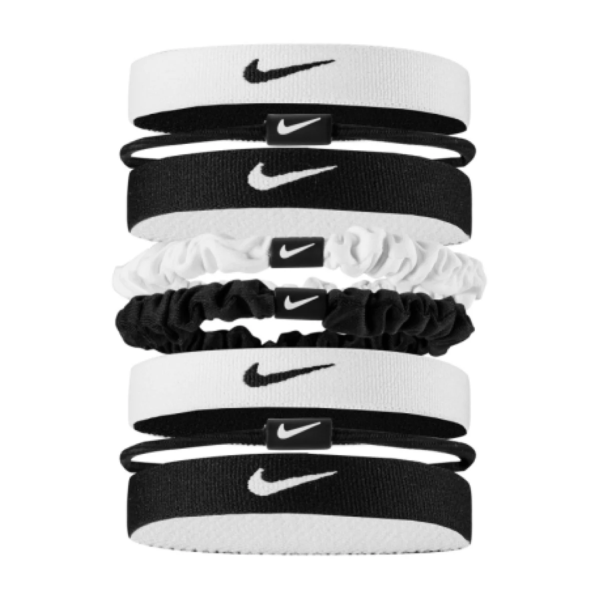Gumičky do vlasov NIKE FLEX CLASSIC MIXED HAIR TIES 8PK WHITE BLACK BLACK · záber 1