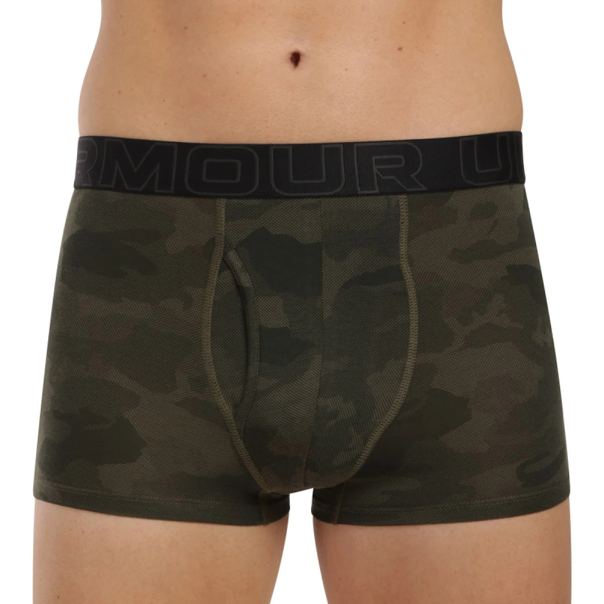 Pánske boxerky UNDER ARMOUR 3 PACK-UA PERFORMANCE COTTON - PRINT 3 inch-GRN · záber 4