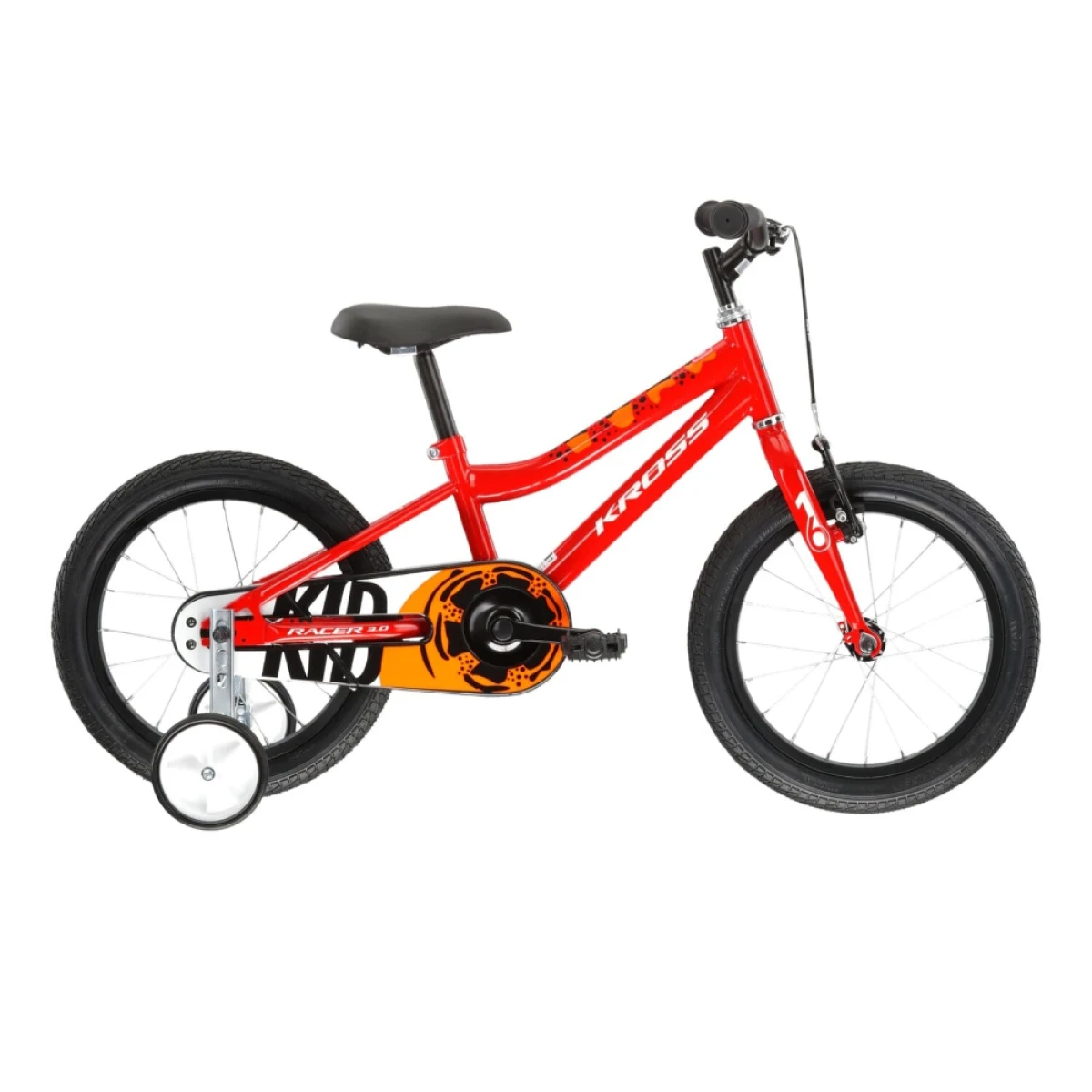 Kross Racer 3.0 16" červená/oranžová/biela - 10" (110-130 cm) · záber 1
