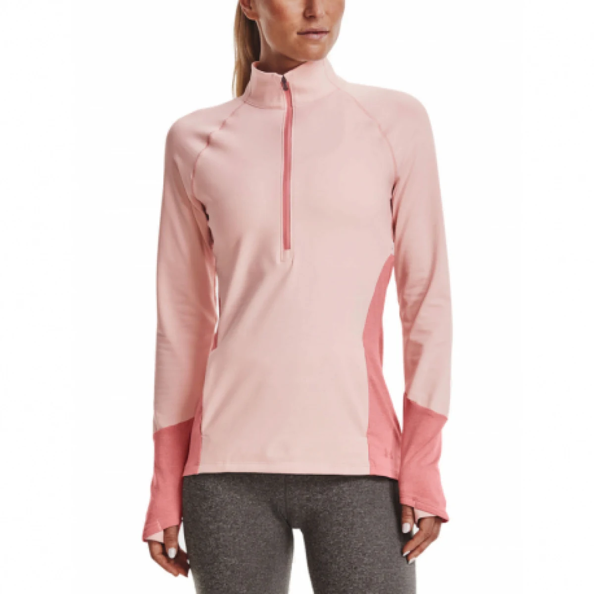 Dámska tréningová mikina s 1 2 zipsom UNDER ARMOUR UA ColdGear 1 2 Zip-PNK 685 · záber 1