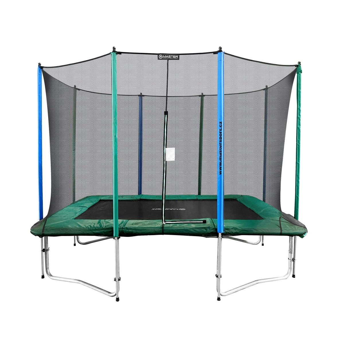 SET trampolína MASTER 300 x 210 cm + ochranná sieť + schodíky · záber 1