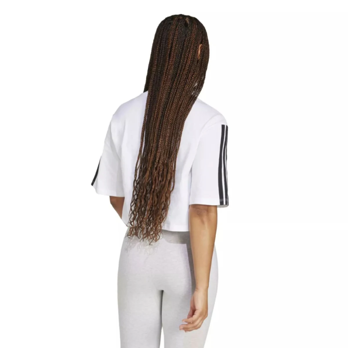 Dámske tričko s krátkym rukávom ADIDAS W 3S SJ TLR T WHITE BLACK · záber 4
