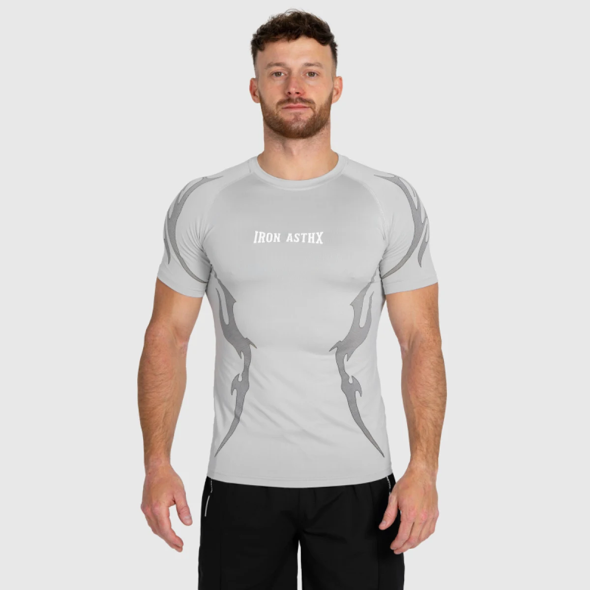 Férfi sportpóló Iron Aesthetics Titan, szürke · záber 1
