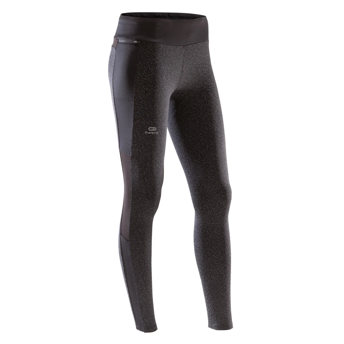 KALENJI Dámske bežecké legíny Run Warm+ čierne S (W30 L31) · záber 1
