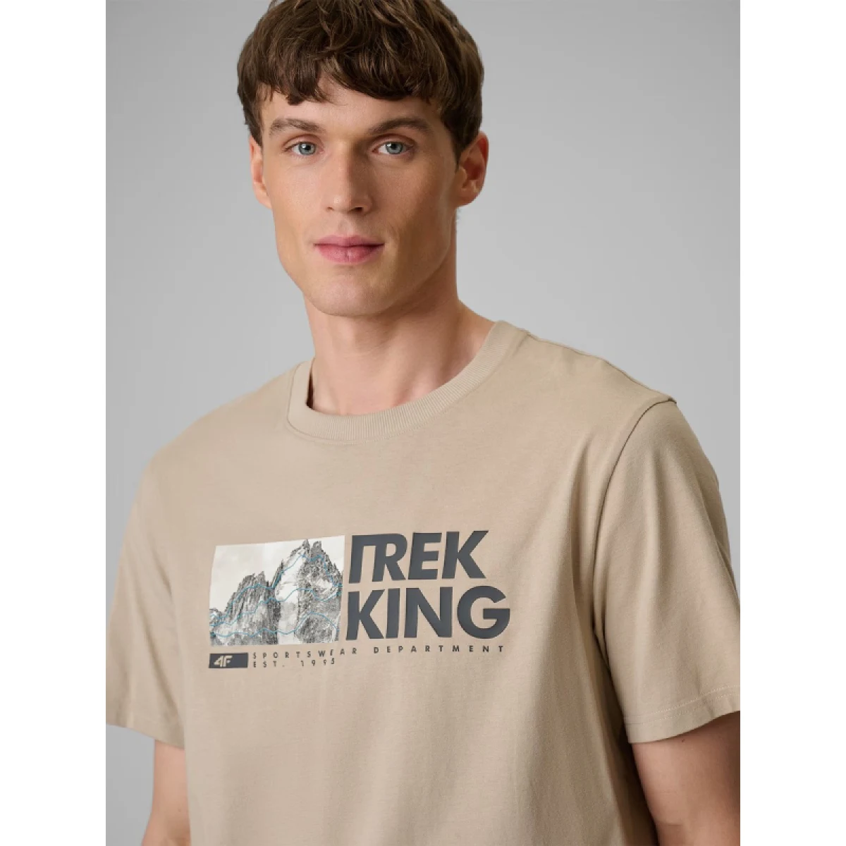 Pánské tričko s krátkým rukávem 4F TSHIRT M3321-83S-BEIGE · záber 5
