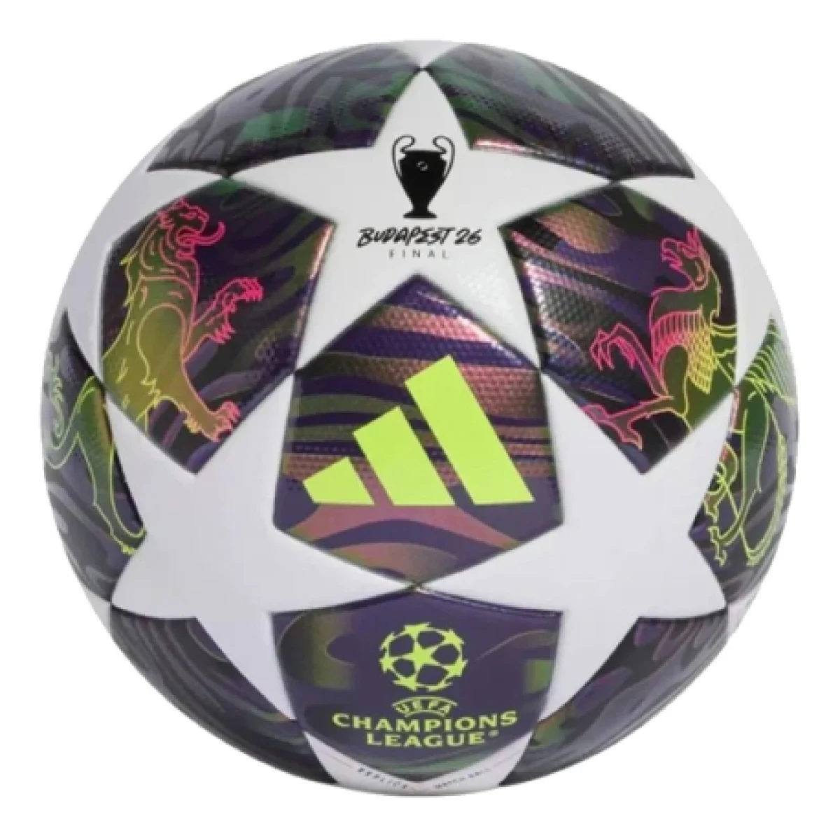 Futbalová lopta ADIDAS UCL LGE F DPURPL WHITE SYELLO · záber 1
