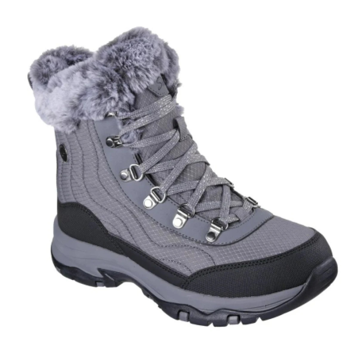 Dámske vysoké zimné topánky SKECHERS Trego Stormie WP W charcoal black · záber 1