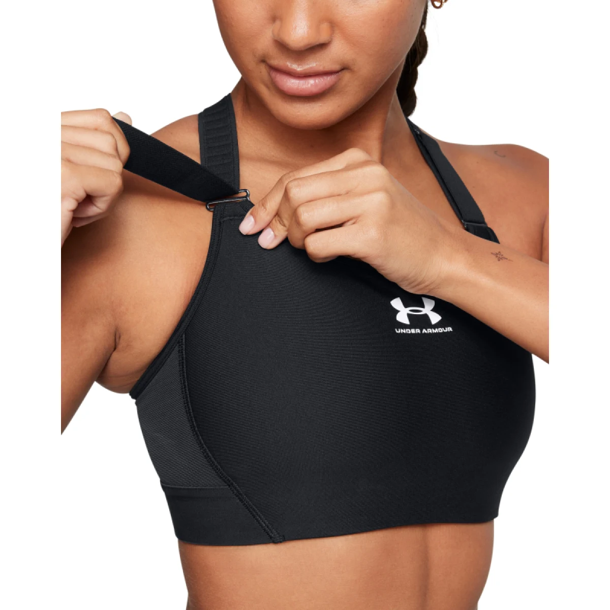 Dámská sportovní tréninková podprsenka UNDER ARMOUR UA HeatGear High-BLK · záber 4