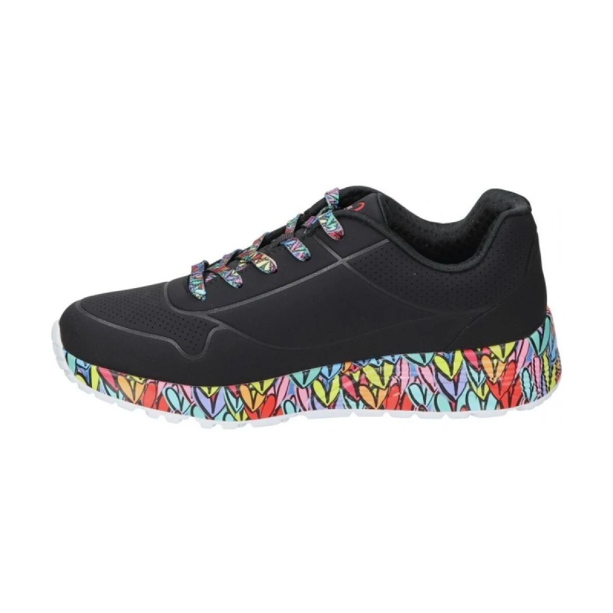 Dievčenská rekreačná obuv SKECHERS Uno Lite JGoldCrown Subtle Love Jr black multi · záber 3