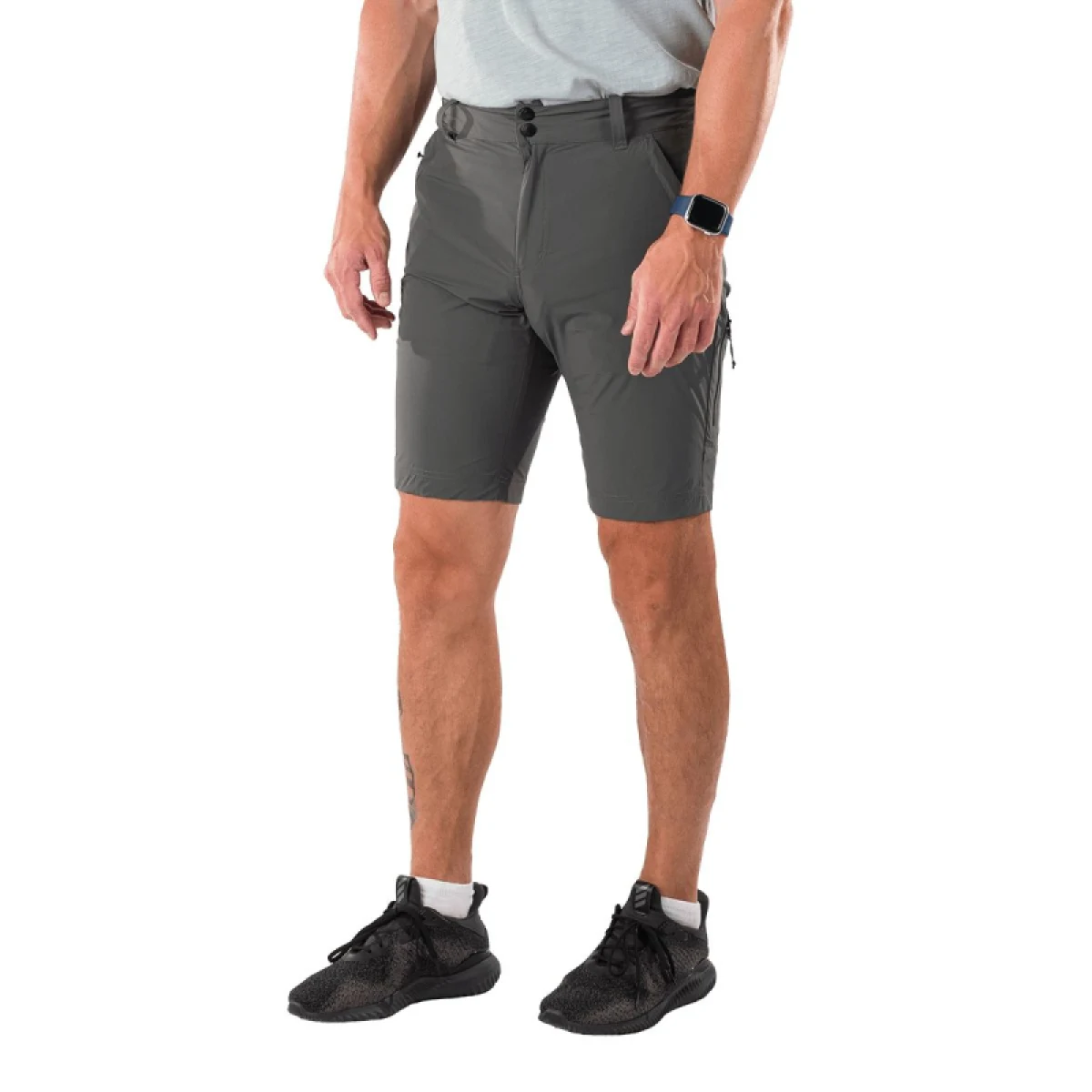 Pánske turistické kraťasy NORTHFINDER HALMO-319grey · záber 2