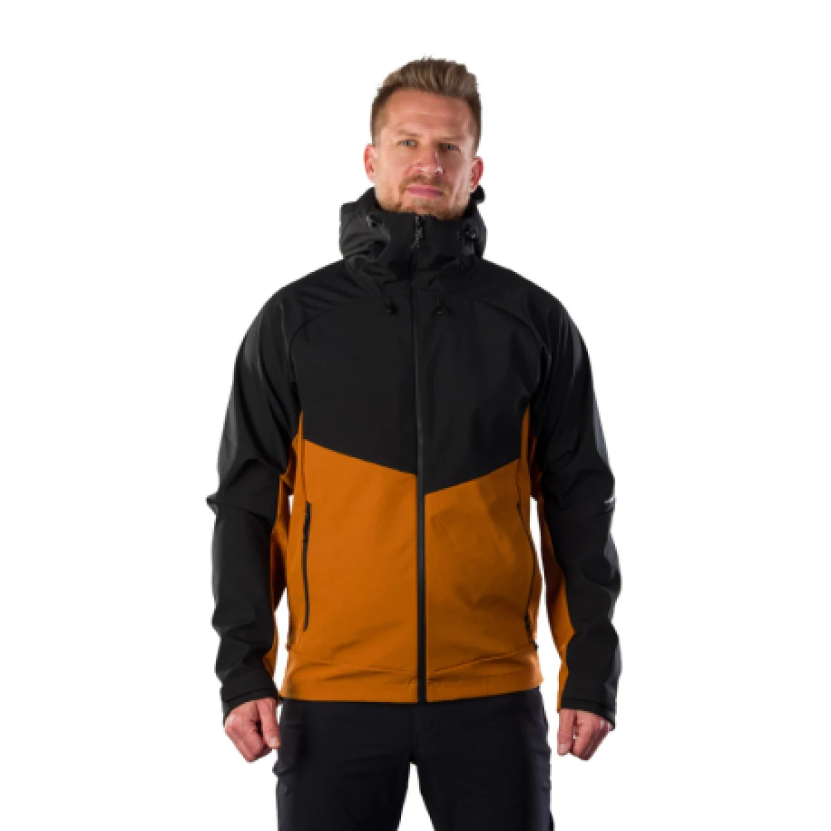 Pánska turistická bunda s kapucňou NORTHFINDER CLIFTON 519cinnamonblack · záber 1