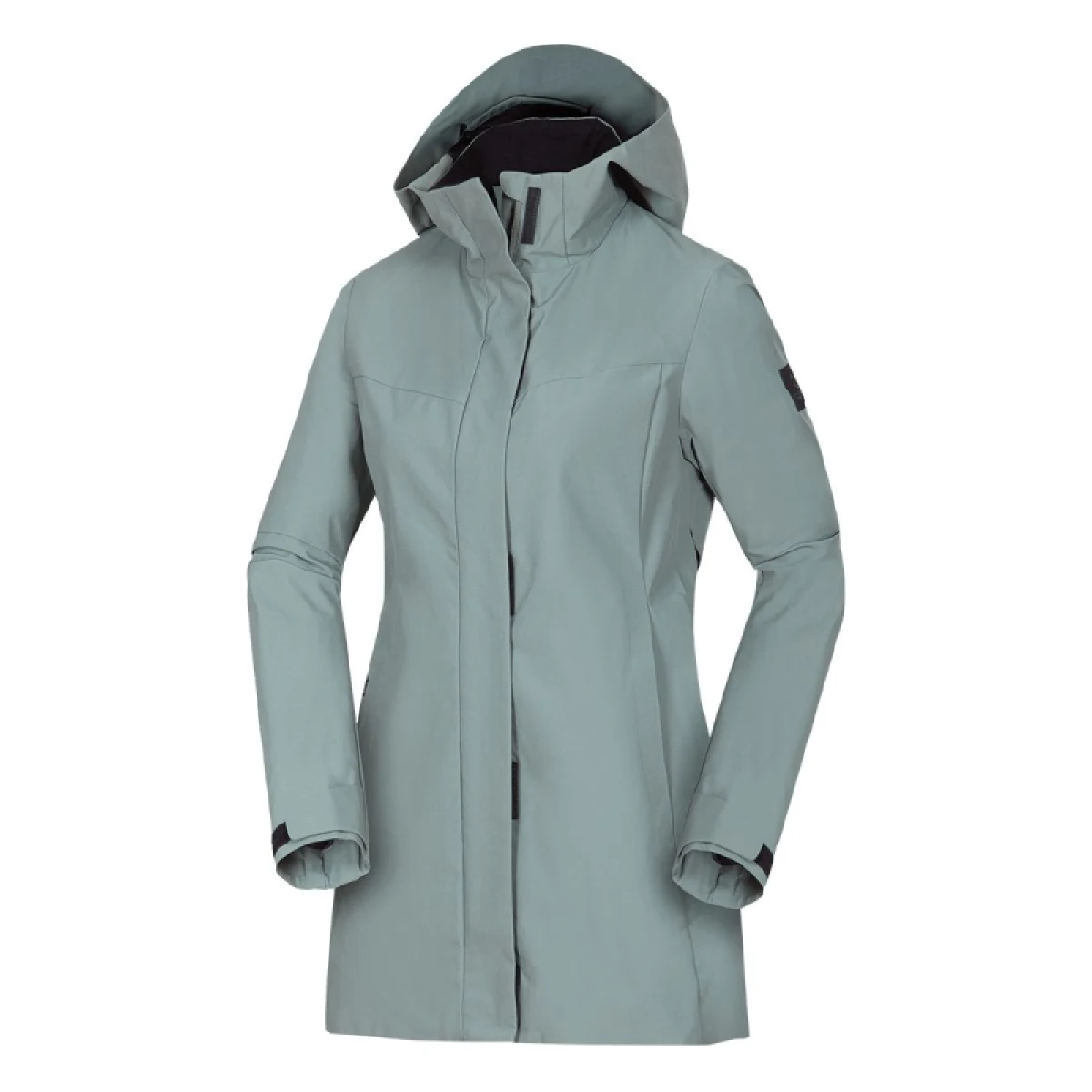 Dámska turistická softshellová bunda s kapucňou NORTHFINDER YULIANA-263greengrey · záber 3