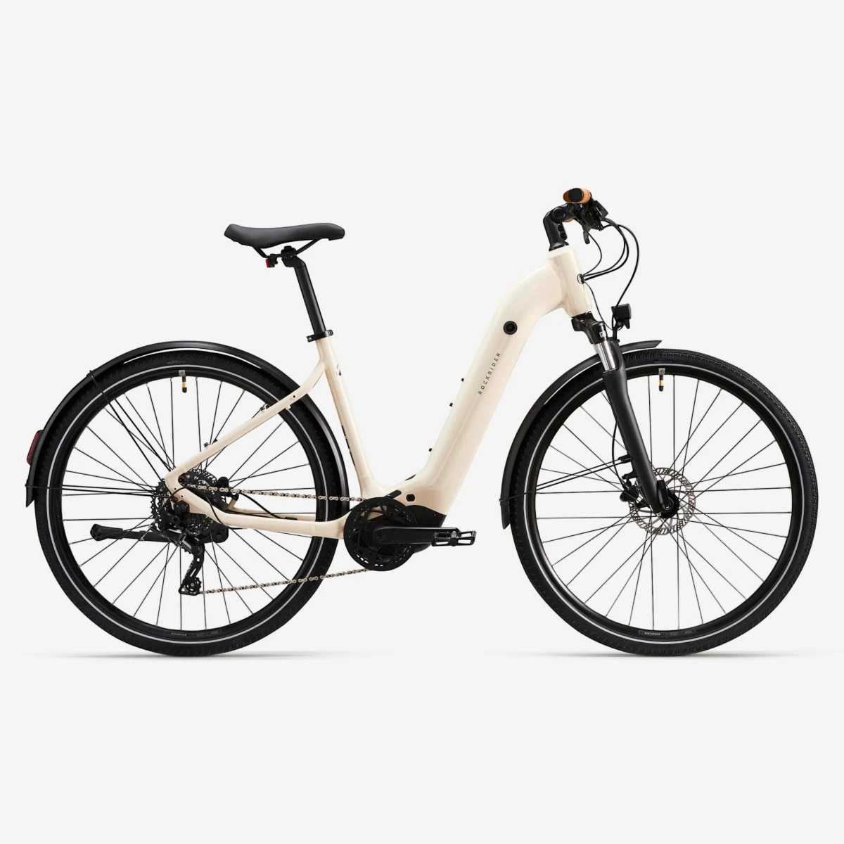 ROCKRIDER Trekingový elektrobicykel E-ACTV 500 LF béžový S · záber 1