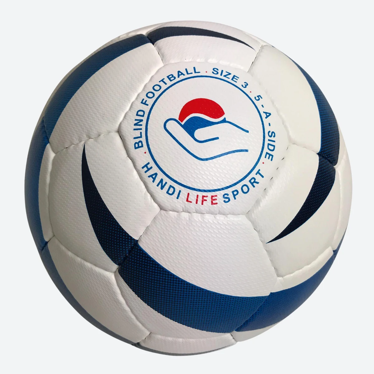HANDILIFE Futbalová oficiálna lopta „Blue Flame" pre nevidiacich veľ.3 Official · záber 1
