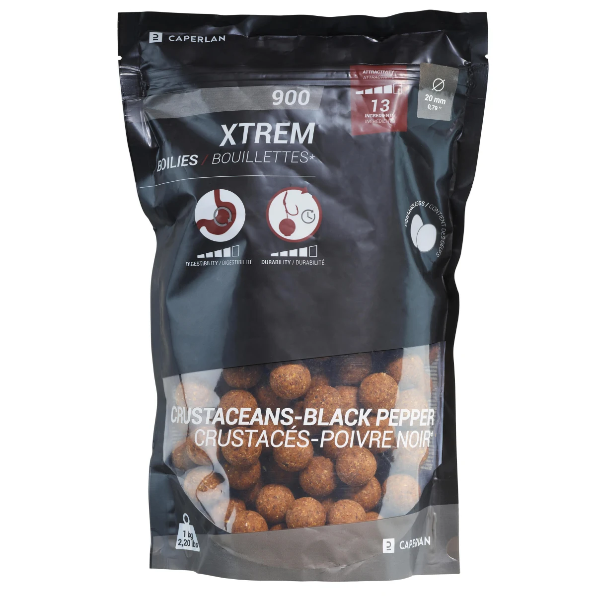 CAPERLAN Boilies na lov kapra Xtrem 900 20 mm 1 kg Kôrovce - Čierne korenie 1kg · záber 2