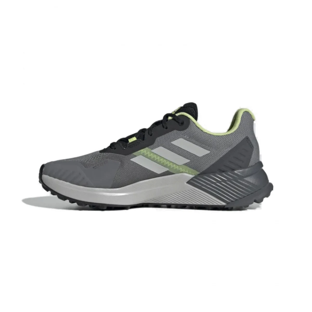 Pánská běžecká trailová obuv ADIDAS Terrex Soulstride grey four grey two pulse lime · záber 3