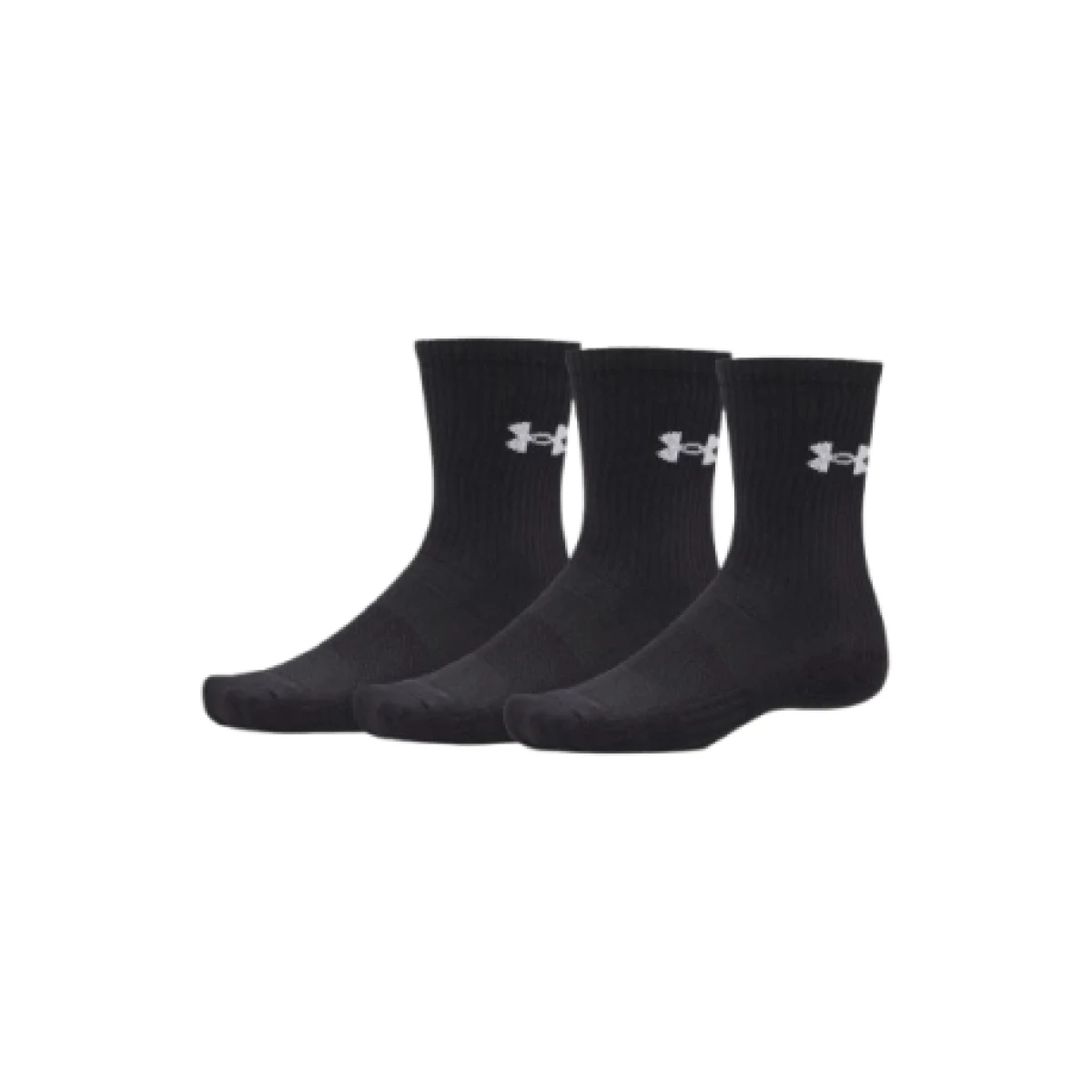 Ponožky UNDER ARMOUR 3 PACK-UA Performance Cotton Crw-BLK · záber 1
