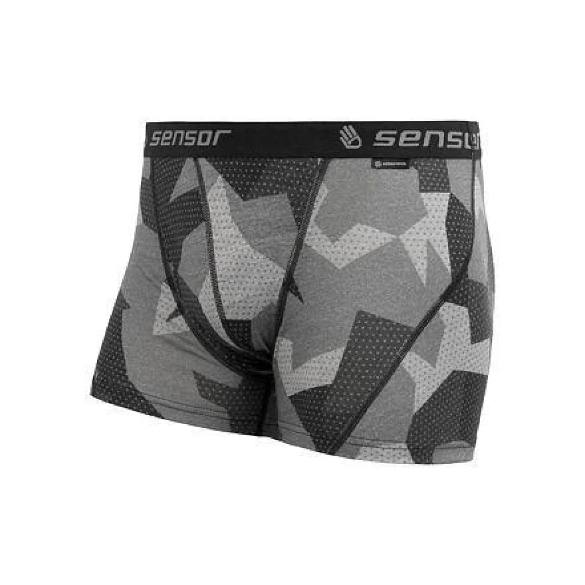 Sensor Merino Impress Pánské Trenky Černá/camo POUZE XXL (VÝPRODEJ) · záber 2