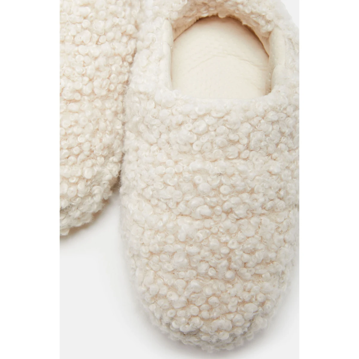 Dámske nízke zimné topánky MOON BOOT SANDAL BAND FAUX CURLY, 002 cream · záber 4