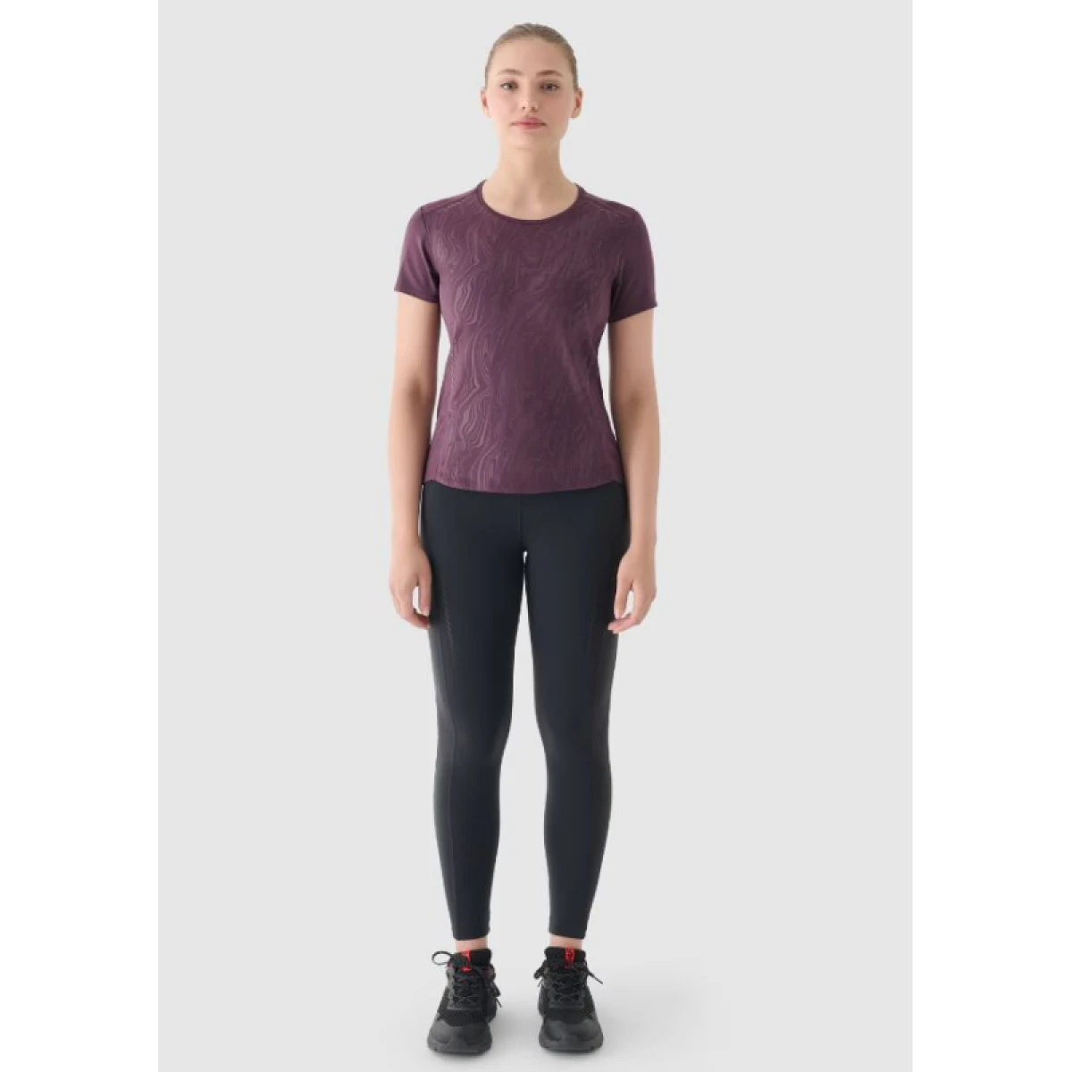 Dámské běžecké zateplené legíny 4F TIGHTS FNK-WAW24TFTIF266-22S-ANTHRACITE · záber 2