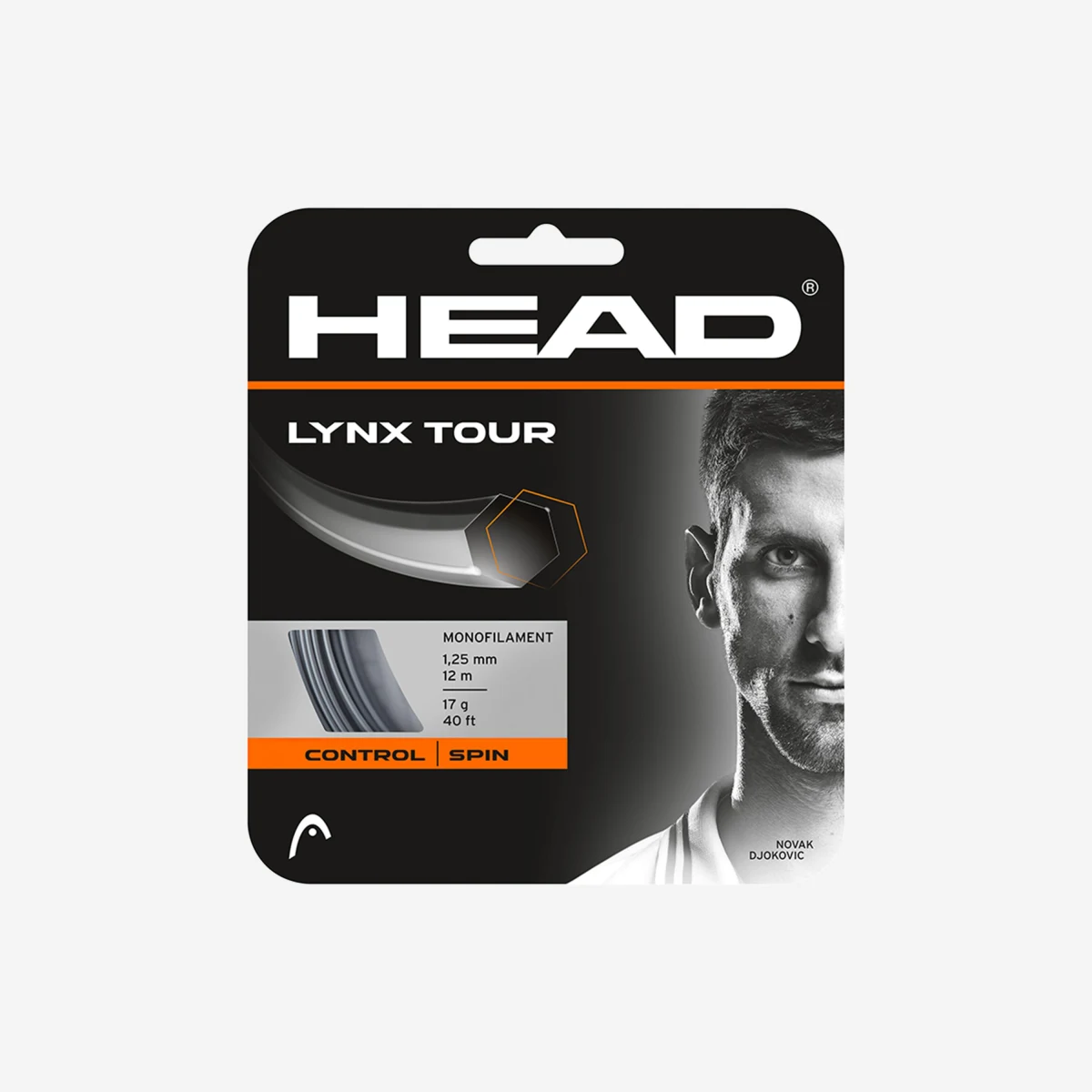 HEAD HEAD Lynx tour tenisový výplet z monovlákna 1,25 mm 12 m antracitový bez · záber 1