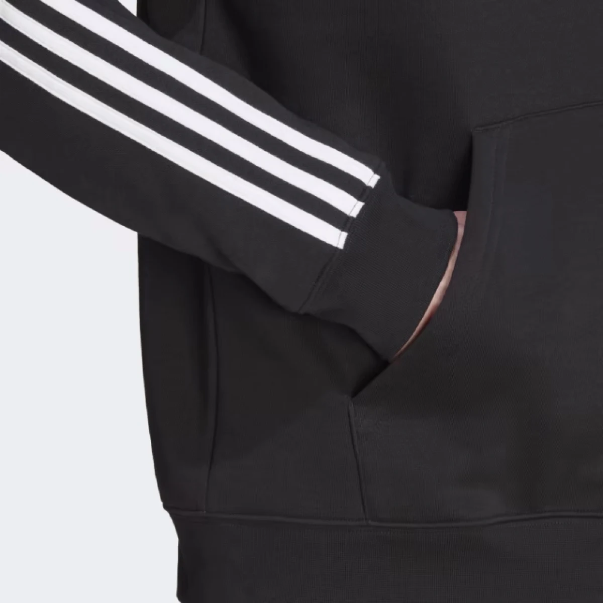 Pánská mikina s kapucí ADIDAS ORIGINALS 3-STRIPES HOODY-IM2088-black · záber 4