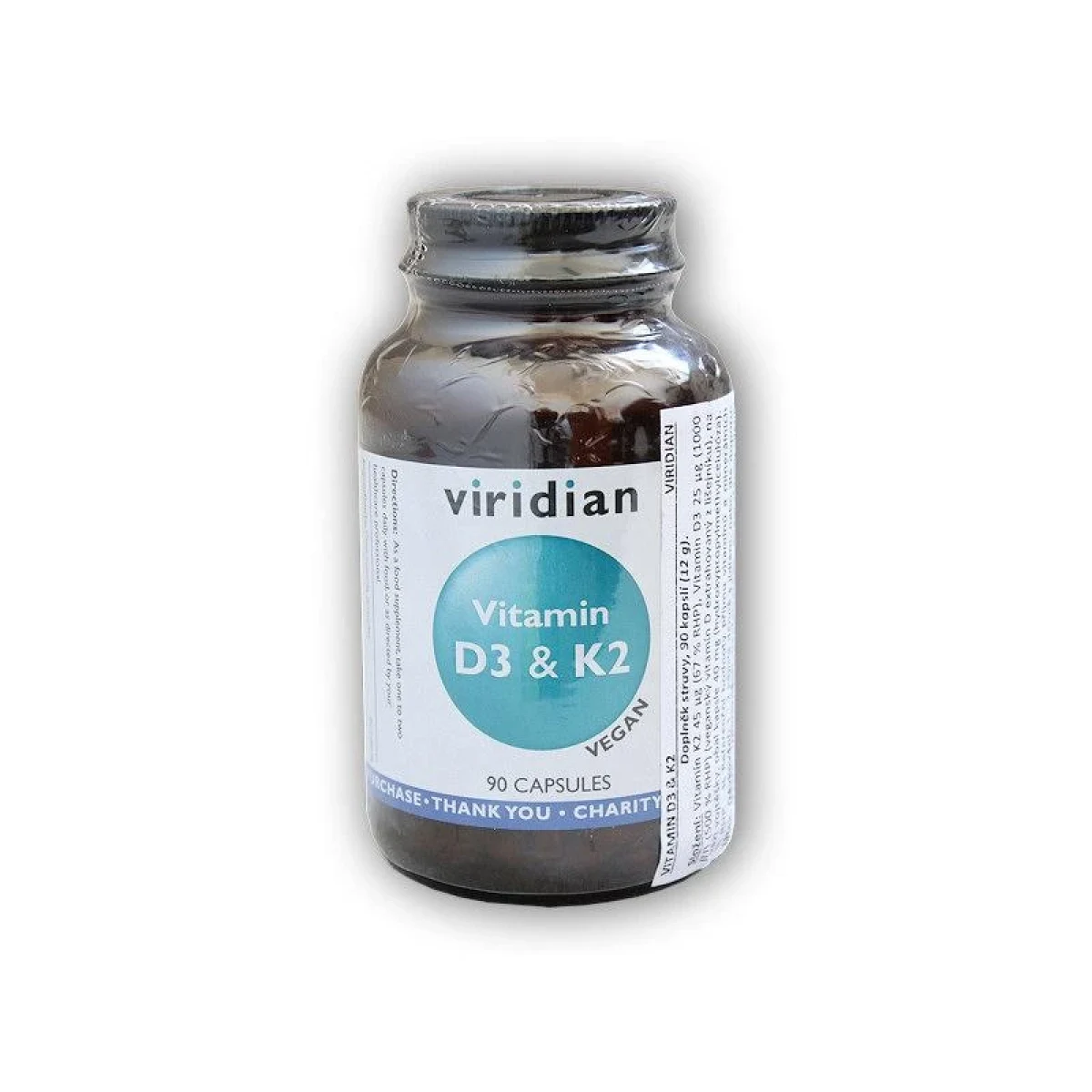 Viridian Vitamin D3 K2 90 kapslí · záber 1