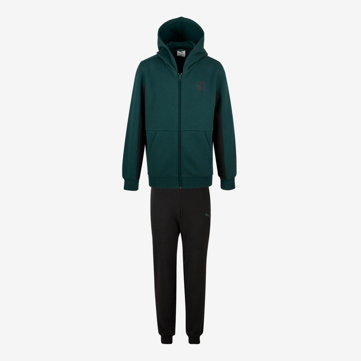 PUMA PUMA detská športová súprava na zips zeleno-čierna 13-14 r (164 cm) · záber 2